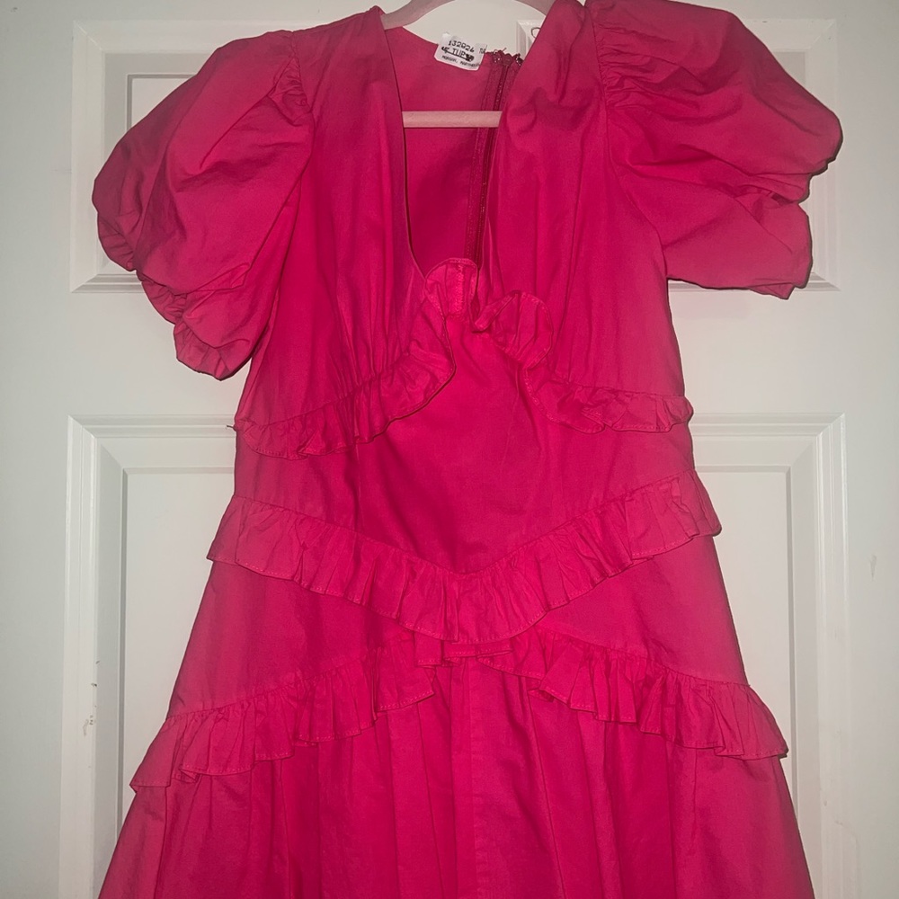 Pink mini dress